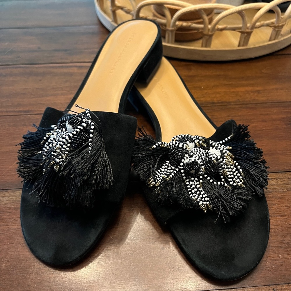 Rebecca Minkoff Leather Kayleigh Sandals w/ Tassels sz 10.5 EUC